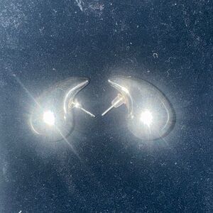 Silver Crescent Earrings